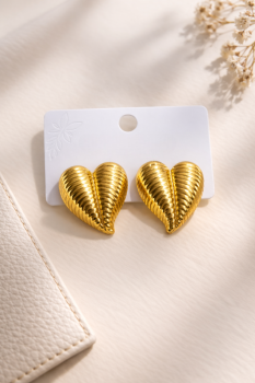 Gold Plated Heart Earrings