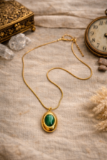 Green Stone Pendant Necklace