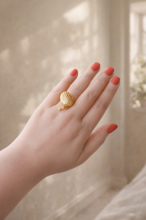 Gold Plated Sea-Shall Ring
